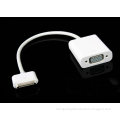 White Plug And Play  Apple Ipad / Iphone 4 / Ipod Touch Female Vga Adapte